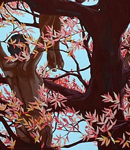 During Black History Month, artist Brittney Leeanne Williams displays 20th century landscape art on
Feb. 16, 2017 at Northwestern University’s Dittmar Memorial Gallery. The gallery focuses on the violent history of black people including lynchings and the everlasting tension that still exists regarding them. Photo Credit: Artist Brittney Leeanne Williams