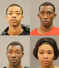 Juwan Deshotel (top left), Yuel Valcin (top right), Derrick Boudreaux (bottom left), Derrica Lewis (bottom right).