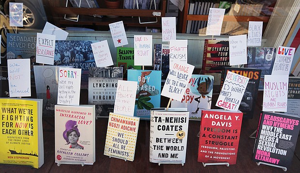 Cityscape // This eye-catching “Social Justice Window” attracts attention to independent Chop Suey Books, a popular 15-year-old bookstore in Carytown. It’s a thought-provoking display in which trenchant commentaries sprout like daffodils from the books, mostly from African and African-American authors. Location: 2913 W. Cary St. 