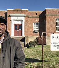 
Kenneth Williams, CEO of Adult Alternative Program, plans to use students and young adults to renovate the vacant REAL School building at 4929 Chamberlayne Ave. under a lease agreement with Richmond Public Schools.