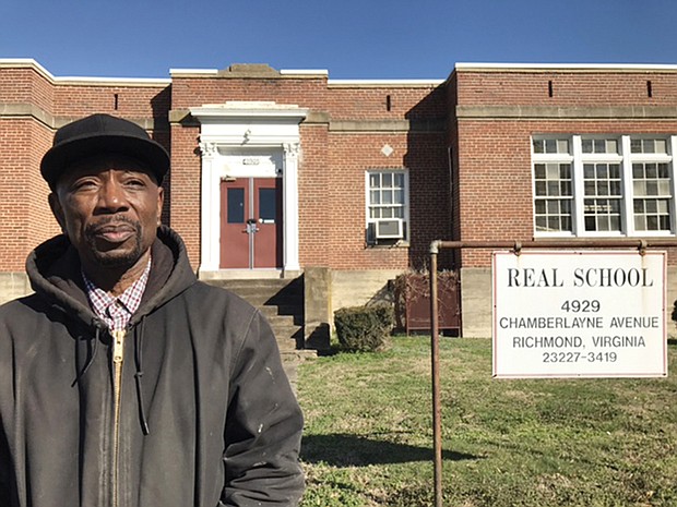 
Kenneth Williams, CEO of Adult Alternative Program, plans to use students and young adults to renovate the vacant REAL School building at 4929 Chamberlayne Ave. under a lease agreement with Richmond Public Schools.