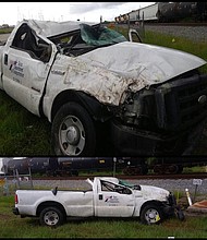 mangled vehicle of Demez White
