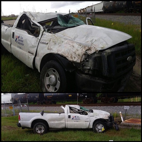 mangled vehicle of Demez White