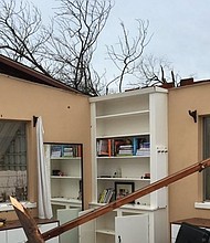 "I just spoke to a pregnant woman who says she and her husband narrowly missed their roof beam falling on their bed in Alamo Heights"