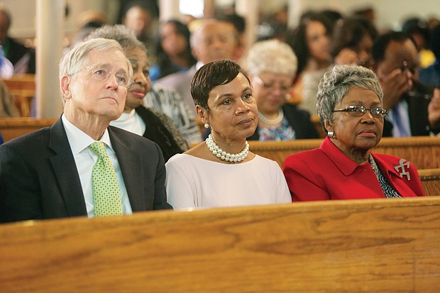 The 2017 Jasper Trailblazers are, from left: Dr. John Moeser, a retired university professor and demography expert who has worked to highlight and find solutions to poverty in Richmond; Richmond Police Sgt. Carol Adams, who has been a leader in the fight against domestic abuse and violence against women; and former Richmond City Councilwoman Willie Dell, a retired social worker who fought for equal rights in Richmond and volunteers in Haiti.  