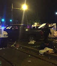 Several people hurt as a pickup truck plows into a New Orleans Mardi Gras parade crowd. Police have the suspect in custody.
