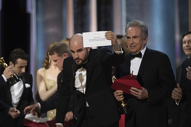Not only did "Moonlight" pull out a surprise win over "La La Land" for best picture, but their big moment came after presenters Warren Beatty and Faye Dunaway accidentally announced the wrong winner.