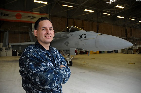 Petty Officer 2nd Class Jason Flores works as a personnel specialist and operates out of Naval Air Station (NAS) Lemoore, …