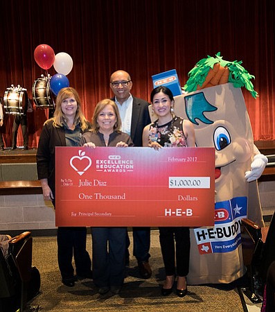 Julie Diaz from Travis High School in Fort Bend ISD is a finalist for the 2017 H-E-B Excellence in Education Awards. (Photo by Laura Skelding)