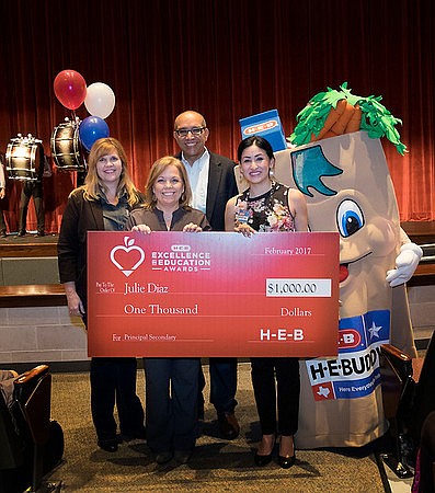 Julie Diaz from Travis High School in Fort Bend ISD is a finalist for the 2017 H-E-B Excellence in Education Awards. (Photo by Laura Skelding)