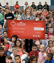 Melania Gutierrez from Stephen F Austin STEM Academy in Brazosport ISD is a finalist for the 2017 H-E-B Excellence in Education Awards. (Photo by Laura Skelding)
