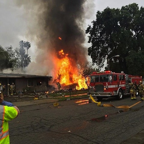 Three people were killed and two injured Monday when a small plane crashed into a residential neighborhood in Riverside, California, …