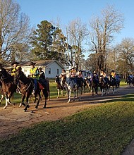 The trail riders have started to make their way toward Houston.