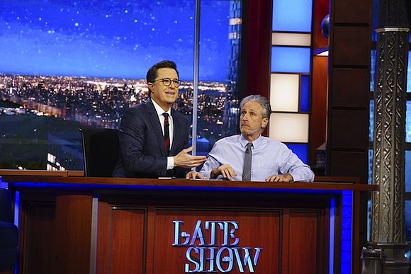 Jon Stewart has a message for one of his favorite old targets, the media: Stop whining.