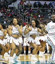 The Virginia Union University Rah-Rahs bust a move during a tournament performance.