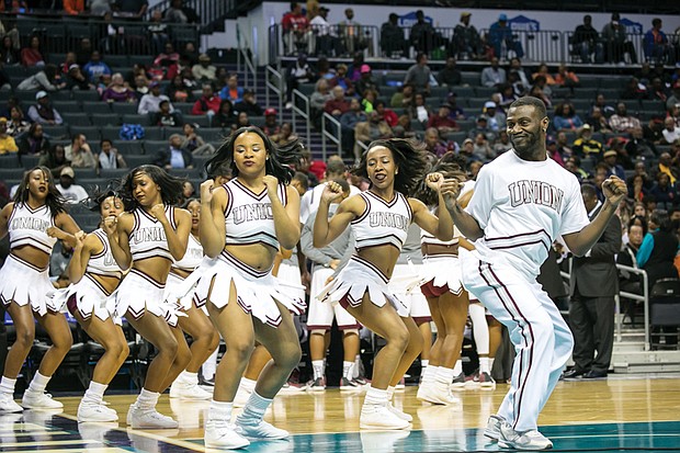 The Virginia Union University Rah-Rahs bust a move during a tournament performance.