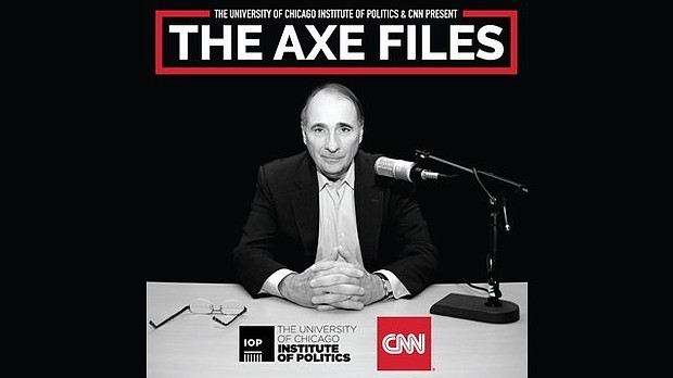 	The Axe Files, featuring David Axelrod, is a podcast distributed by CNN and produced at the University of Chicago Institute of Politics. The author works at the institute.