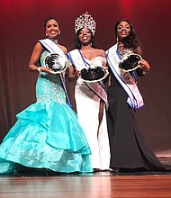 the newly crowned  Miss Caribbean United States Zoe Cadore and the runner-ups