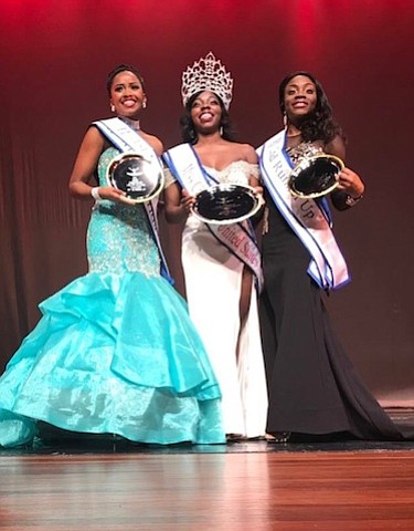 the newly crowned  Miss Caribbean United States Zoe Cadore and the runner-ups