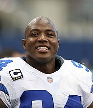 Dallas Cowboys defensive end DeMarcus Ware (94) smiles while on the sidelines during the fourth quarter against the St. Louis Rams at AT&T Stadium. Matthew Emmons-USA TODAY Sports
(Photo: Matthew Emmons, Matthew Emmons)