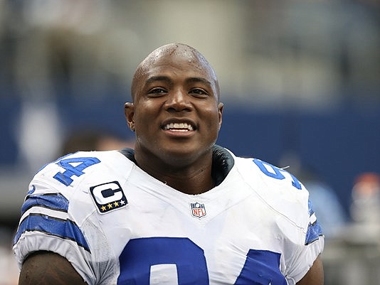 Dallas Cowboys defensive end DeMarcus Ware (94) smiles while on the sidelines during the fourth quarter against the St. Louis Rams at AT&T Stadium. Matthew Emmons-USA TODAY Sports
(Photo: Matthew Emmons, Matthew Emmons)
