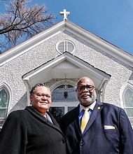 New home for City Park Church //
Pastor Joe Ellison and his wife, Kendra Ellison, stand in front of Tenth Street Baptist Church, which is renting space to the Ellisons to operate their independent City Park Church. Location: 2300 Fairmount Ave. in Church Hill. The Ellisons, who previously operated a church and day care in Essex Village in Henrico County, plan for their new church to focus on programs and services for residents of the nearby Fairfield Court public housing community. Pastor Ellison also serves as a chaplain for NASCAR and for sports teams in the Richmond area.  
