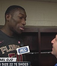 Florida State center Michael Ojo.