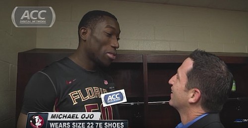 Florida State center Michael Ojo.