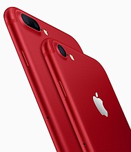 Apple unveiled Tuesday a special red version of the iPhone 7 and 7 Plus, to commemorate the 10-year partnership between the tech giant and Red, an organization that helps fights AIDS.