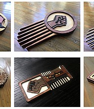 Afro Futuristic Hair Styling Combs produced by Carbon-AR