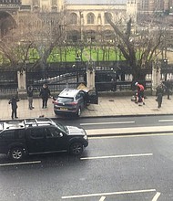 UK police are investigating a "firearms incident" near the British Parliament in London