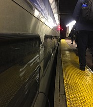 Derailed Amtrak train makes contact with NJ transit train at New York's Penn Station