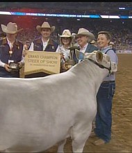 The 2017 RodeoHouston Junior Market Steer Champion award was given to Jagger Horn, a 15-year-old Charolais from Anson, Texas.