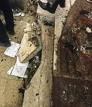 Scenes from inside the church bombing in Alexandria, Egypt on Palm Sunday, April 9, 2017.