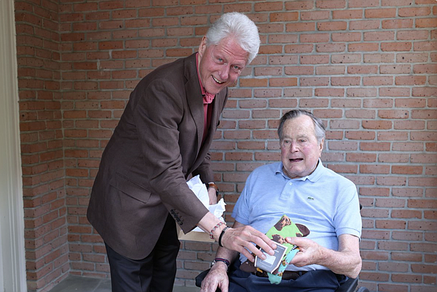 Former President Bill Clinton has been spending some time with former President George H. W. Bush