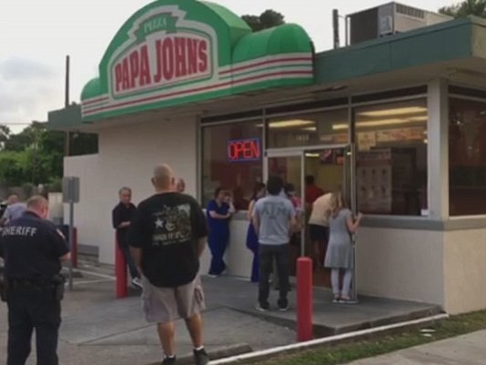 Lines could be seen out the door at Houston-area Papa John's Pizza restaurants on Monday after the chain announced its …