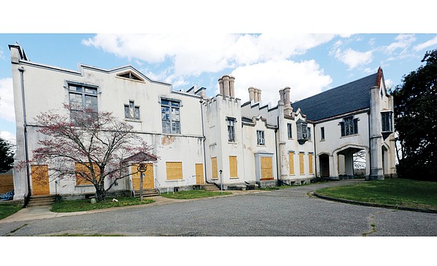 Belmead, the Powhatan County mansion that was once home to St. Emma Military Academy for Boys, now is boarded up. Nuns who manage the property have moved to a smaller building as leaders of their religious order, Sisters of the Blessed Sacrament, review bids to purchase the historic 2,200-acre property.