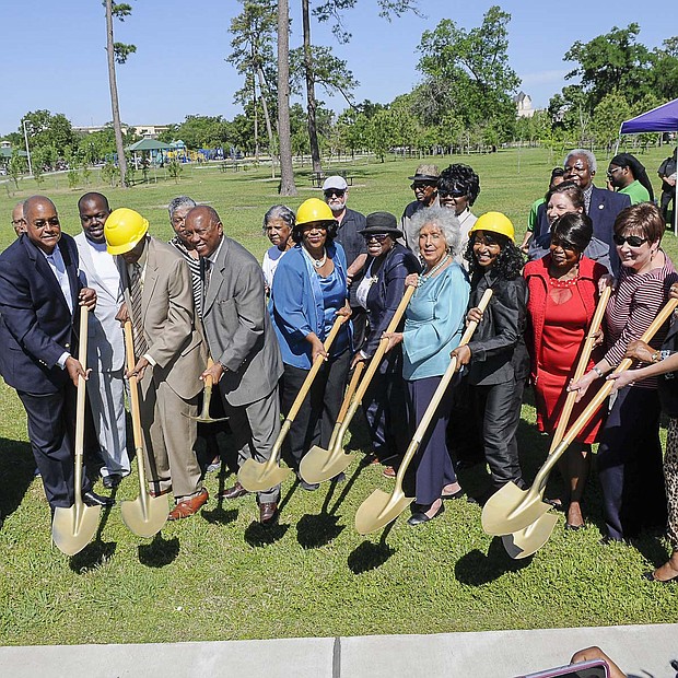 Ground Breaking for Bench Honoring Iconic Civil Rights Leaders/Vicky Pink