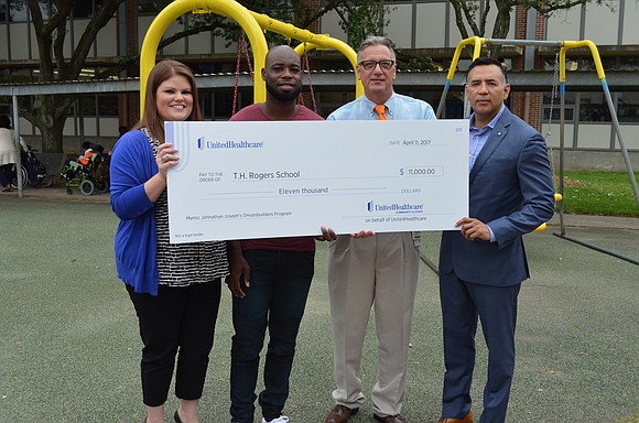 Houston Texans cornerback Johnathan Joseph and UnitedHealthcare teamed up on April 11 to provide new playground equipment for special-needs students …