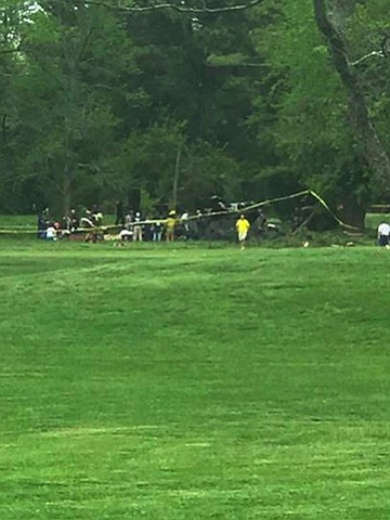A UH-60 Blackhawk helicopter with three crew members on board experienced a hard landing Monday, crashing in Leonardtown, Maryland.