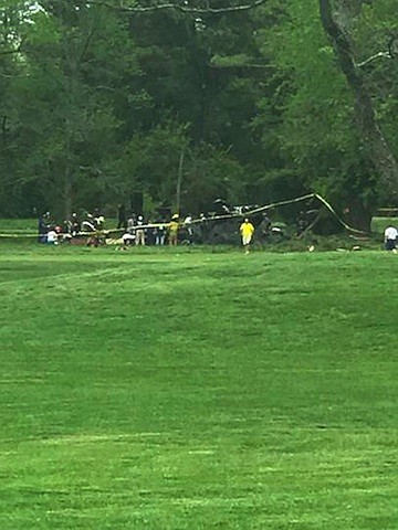 A UH-60 Blackhawk helicopter with three crew members on board experienced a hard landing April 17th, 2017, crashing in Leonardtown, Maryland.