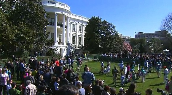 Eggs are rolling -- nearly 18,000 of them -- Monday at the White House.