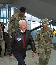 U.S. Vice President Mike Pence visits the Korean Demilitarized Zone.