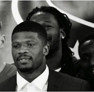 Andre Johnson with his Houston Texans teammates