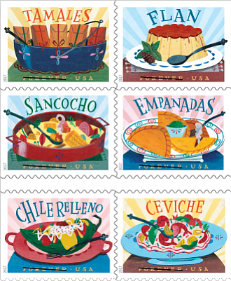 The USPS has launched a new line of stamps titled “Delicioso”, featured illustrations by John Parra