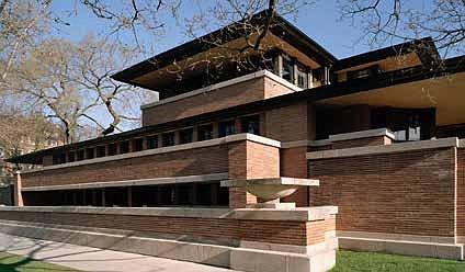 Frederick C. Robie House, (Frank Lloyd Wright, 1908-10), Chicago. Photo credit: Courtesy of Frank Lloyd Wright Trust. Photographer: Tim Long