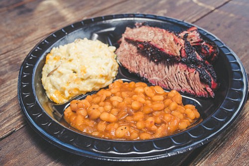 a plate of Killen’s Barbecue