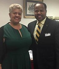 State Ron Reynolds  with HCC Trustee Dr. Carolyn Evans-Shabazz