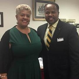 State Ron Reynolds  with HCC Trustee Dr. Carolyn Evans-Shabazz