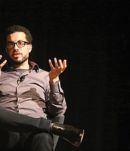 Deconstructing O.J //
Ezra Edelman, director of the five-part, documentary miniseries “O.J.: Made in America,” talks about the project last Saturday during a showing and discussion at Virginia Commonwealth University’s Grace Street Theater. About 75 people were in the audience for the question- and-answer session with the director.